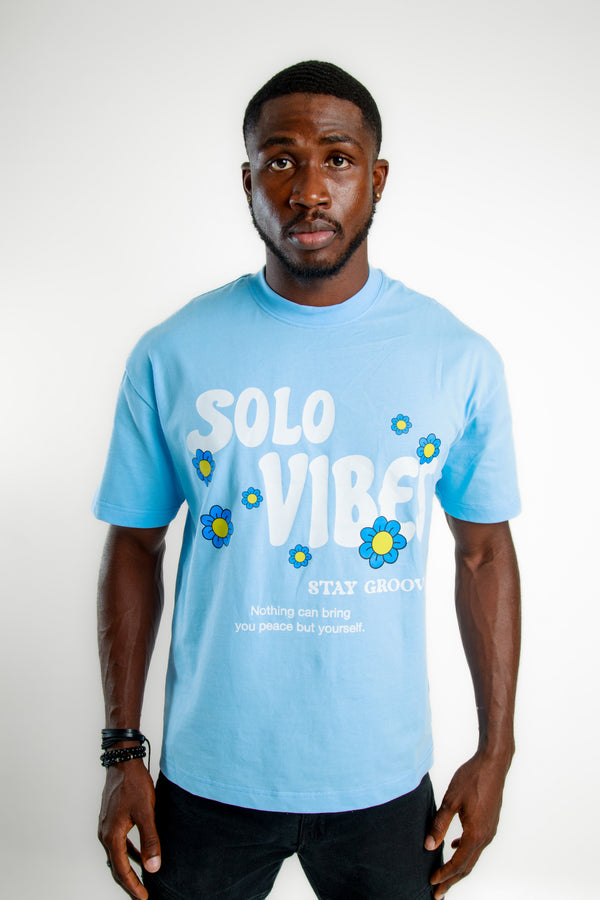 Shirt Blue | 100% cotton “Solo vibes””