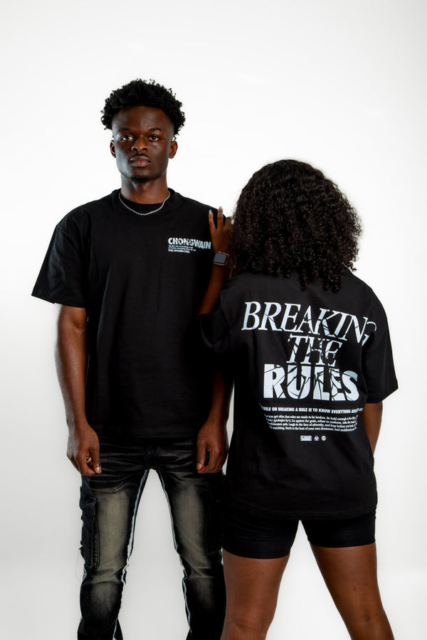 Shirt Black | 100% cotton “Breaking the rules”