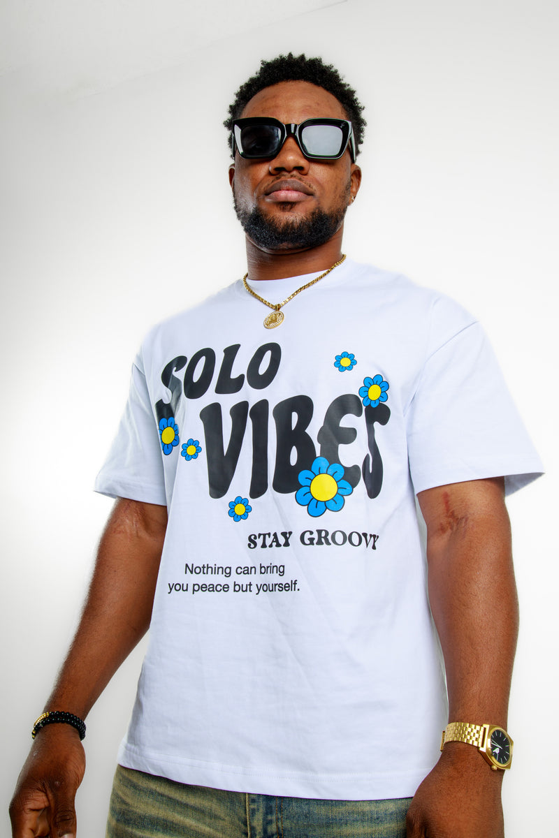 Shirt White | 100% cotton “Solo vibes””