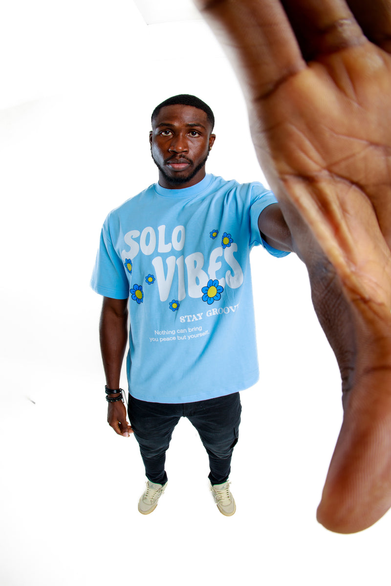 Shirt Blue | 100% cotton “Solo vibes””