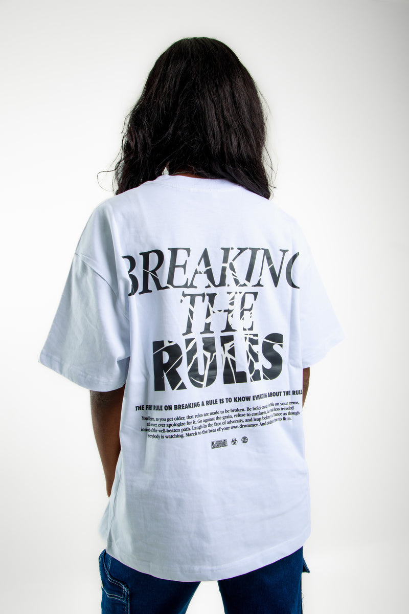 Shirt White | 100% cotton “Breaking the rules””