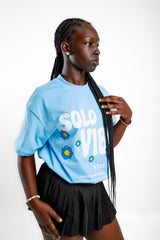 Shirt Blue | 100% cotton “Solo vibes””